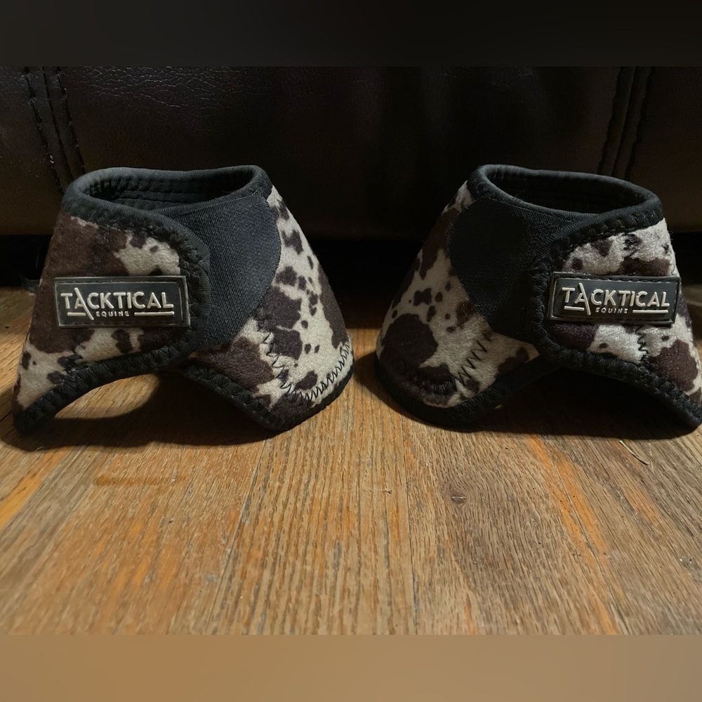 Cow print Tacktical bell boots